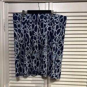 Lilly Pulitzer Navy Blue Geometric Skirt